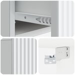 vidaXL Cabinet de chevet mural 2 Pièces Blanc 49 x 34 5 x 20 cm
