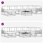 vidaXL Ensemble de canapés d'extérieur 8 Pièces Naturel et Anthracite