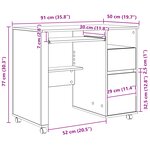 vidaXL Bureau d'ordinateur gris Gris sonoma Bois d'ingénierie Moyen