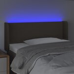 vidaXL Tête de lit à LED Taupe 93x16x78/88 cm Tissu