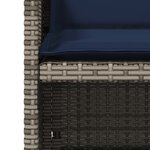 vidaXL Chaises de jardin avec coussins lot de 4 gris résine tressée
