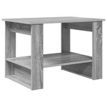 vidaXL Table basse Gris Sonoma 72 x 50 x 50 cm Bois d'ingénierie
