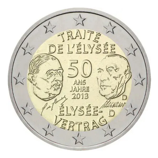 2 euros commémorative Allemagne 2013 - Traitée de l'Elysée.