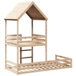 vidaXL Lit superposé avec toit 80x200 cm bois de pin massif