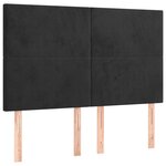 vidaXL Sommier à lattes de lit et matelas LED Noir 140x200 cm Velours