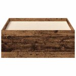 vidaXL Cadre de lit sans matelas vieux bois 100x200 cm bois ingénierie