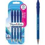 Etui de 4 Stylso Encre Gel FlexGrip GEL Pointe Moyenne Bleu Paper Mate
