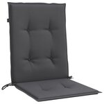 vidaXL Coussins de chaise à dossier bas lot de 6 anthracite mélangé