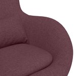 Chaise Œuf en Tissu Pourpre vidaXL