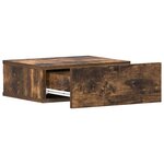 vidaXL Tables de chevet flottantes 2 Pièces Chêne fumé 40x30x15 cm