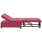 vidaXL Canapé-lit 3-en-1 Design extractible Bordeaux Velours