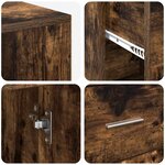 vidaXL Bureau d'angle avec tiroir 2 Pièces Chêne fumé 102 x 50 x 75 cm