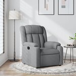vidaXL Fauteuil inclinable en tissu gris clair