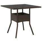 vidaXL Ensemble à manger de jardin et coussins 5Pièces marron rotin verre
