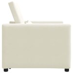 vidaXL Canapé Lit Simple avec des roues Crème 90 x 165 x 87 cm Velours