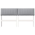 vidaXL Tête de lit capitonnée Gris clair 140 cm Pin massif