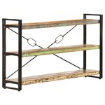 vidaXL Bibliothèque 3 niveaux 140x30x80 cm Bois de récupération massif