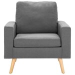 vidaXL Ensemble de canapés 2 Pièces Tissu Gris clair