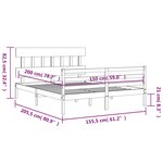 vidaXL Cadre de lit sans matelas bois massif
