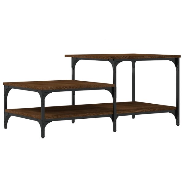 vidaXL Table basse chêne marron 100x50 5x45 cm bois d'ingénierie