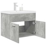 vidaXL Armoire lavabo de salle de bain avec bassin intégré et robinet
