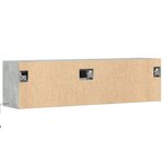 vidaXL Meuble TV mural avec lumières LED gris béton 140x31x38 cm