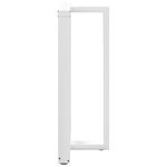 vidaXL Pieds de table de bar en T  2 pièces  blanc  60 x 35 x (100-101) cm  acier