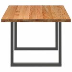 vidaXL Table à manger marron clair bois de chêne massif rectangulaire