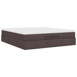 VidaXL Cadre de lit ottoman avec matelas marron foncé 200x200 cm tissu