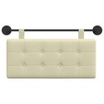 vidaXL Tête de lit suspendue Crème Simili cuir