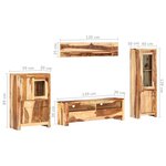 Vidaxl ensemble de meuble tv 4 pcs bois solide