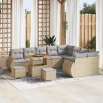 vidaXL Ensemble de canapé de jardin 12 Pièces beige et gris clair