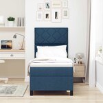 vidaXL Lit à ressorts avec matelas Bleu 80 x 200 cm tissu