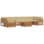 vidaXL Ensemble de canapés d'extérieur 8 Pièces Naturel et Beige