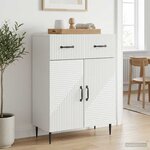 vidaXL Buffet Blanc 66 x 34 5 x 89 5 cm Bois d'ingénierie