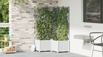 vidaXL Jardinière de Jardin avec Treillis 3 Pièces Blanche 80x80x143 cm