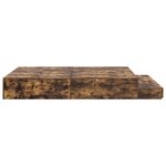 vidaXL Cadre de lit avec rangement Chêne fumé 226 5 x 140 x 31 5 cm