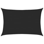 vidaXL Voile d'ombrage 160 g/m² Noir 5x7 m PEHD