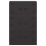 vidaXL Buffet noir 67x39x107 cm acier