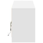 vidaXL Meuble TV avec LED blanc 180x34x50 cm bois d'ingénierie