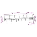 vidaXL Ensemble de canapé de jardin 6 Pièces Anthracite Acier