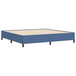 vidaXL Cadre de lit Bleu 200 x 200 cm Tissu en velours côtelé