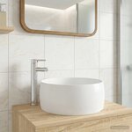 vidaXL Lavabo de salle de bains Chrome 38 5 x 38 5 x 16 cm métal