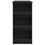 vidaXL Table de bar et rangement Noir 102x50x103 5cm Bois d'ingénierie