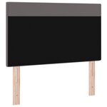 Tête de lit design sobre gris 90 cm en simili cuir