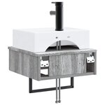 vidaXL Basin de lavage mural Sonoma gris 40 x 41 x 39 cm