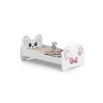Lit simple enfant  PINK CAT 140 avec matelas