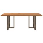 vidaXL Table à manger marron clair bois de chêne massif rectangulaire