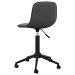 Vidaxl chaise pivotante de salle à manger noir velours