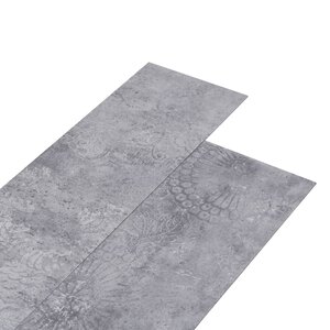 vidaXL Planches de plancher PVC non auto-adhésif 5 26m²2mm Gris ciment
